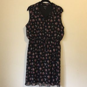 Black dress with flower print
